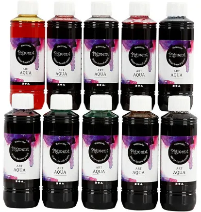 Acuarela líquida, colores surtidos, 250 ml/10 uds.