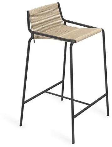 Thorup Copenhagen Noel Taburete de Bar Negro/Lino H67 cm