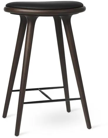 Mater High Stool Taburete de Barro Haya Tinte Oscuro 69cm