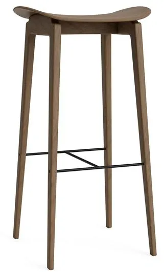 NORR11 NY11 Taburete de bar H75 cm Roble ahumado claro