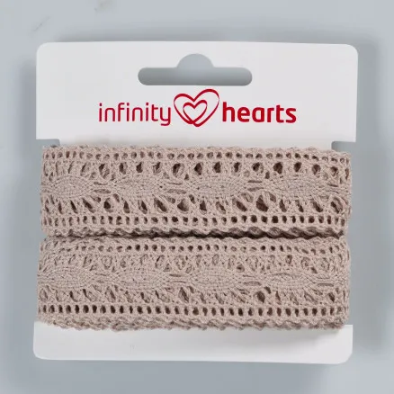 Cinta de encaje Infinity Hearts Poliéster 25mm 3 Arena - 5m