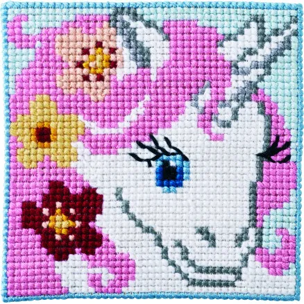 Permin Kit de Bordado Infantil Unicornio 25x25cm