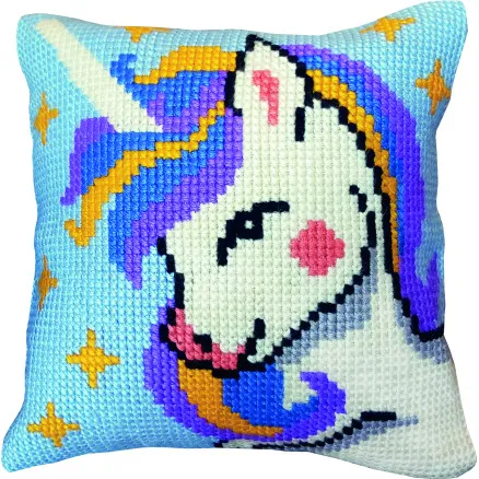 Permin Kit de Bordado Unicornio stramaj c/hilo 35x35cm