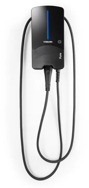 Webasto Pure Caja de Carga 22 kW Tipo 2 Black Edition con cable de 7 m - Relé de corriente residual Tipo B integrado