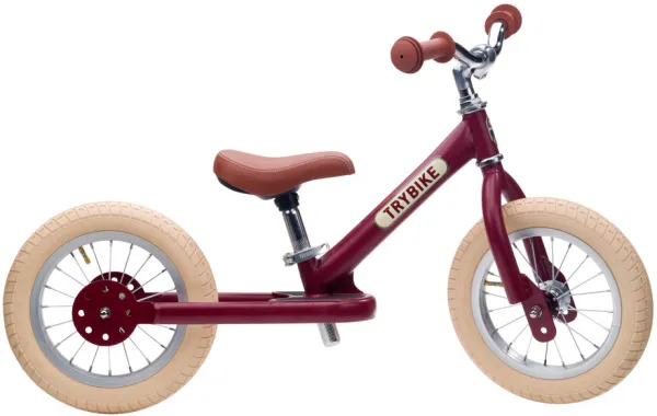 Bicicleta de equilibrio, 2 ruedas, Rojo vintage