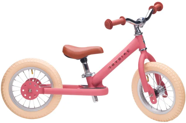 Bicicleta de equilibrio, 2 ruedas, Rosa vintage