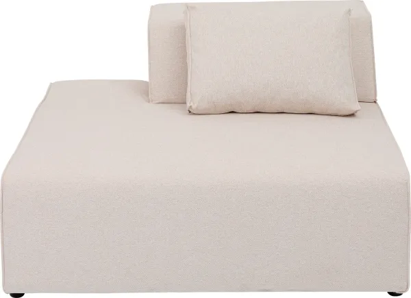 KARE DESIGN Infinity Otomana Semi Elements Cream Left módulo - crema poliéster y polipropileno