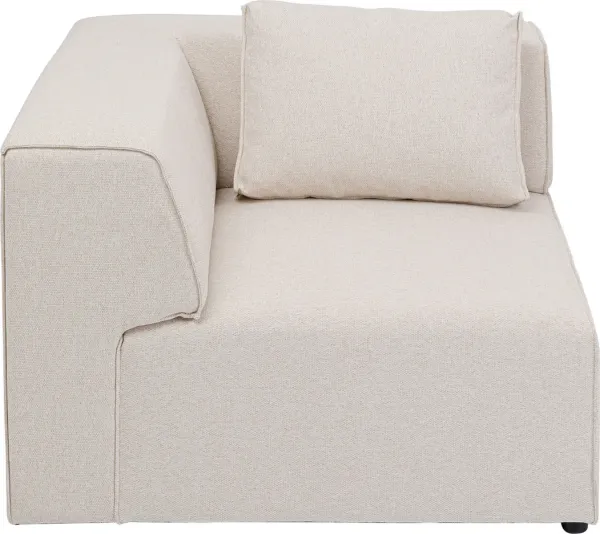 KARE DESIGN Infinity Corner Elements Cream Right módulo - crema poliéster y polipropileno