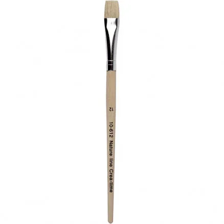 Pinceles Nature Line, L: 19 cm, A: 11 mm, planos, 12 uds./12 pk.