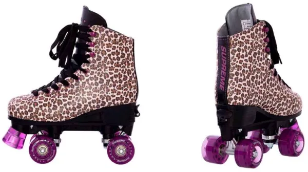 Supreme Rollers - Del Rey patines ajustables Side by Side Talla 39-42 - Leopardo
