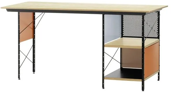Vitra Eames EDU Escritorio Negro/Naranja/Azul/Abedul