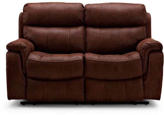 HAGA Arizona 2 sofá de cine con reclinable eléctrico - tela de microfibra marrón