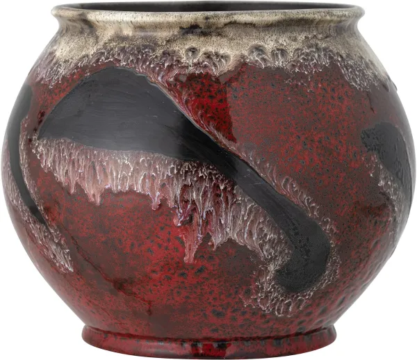 Souha, Maceta, rojo, H29x24 cm, gres