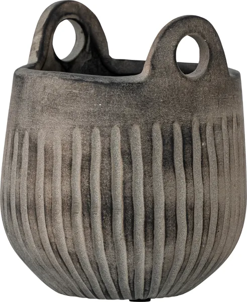 Lagos, Maceta, gris, cerámica
