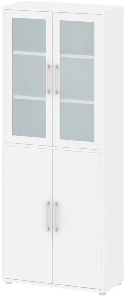 TVILUM Prima vitrina - madera blanca con 2 puertas de cristal