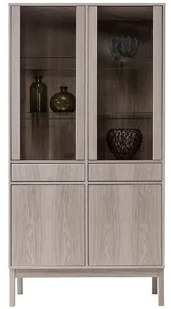 Klim Furniture N600 Vitrina - Roble teñido en negro