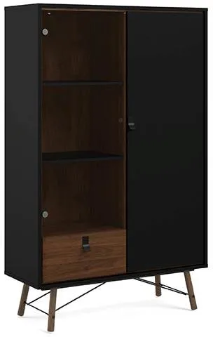 Tvilum Ry Vitrina 86008gmdj 1 puerta + 1 puerta de cristal + 1 cajón